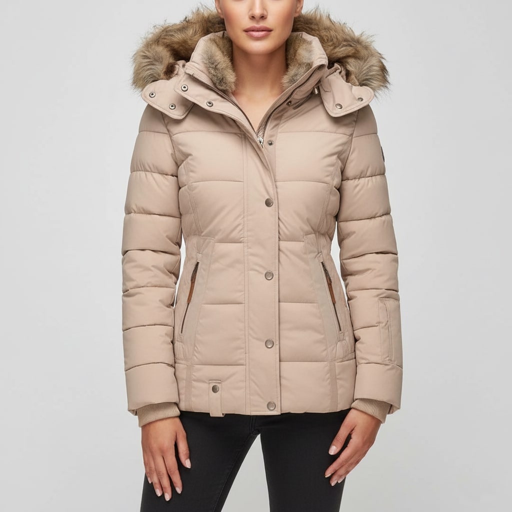 Victoria Women’s Winter Jacket – Insulated Zip-Up Hooded Jacket
