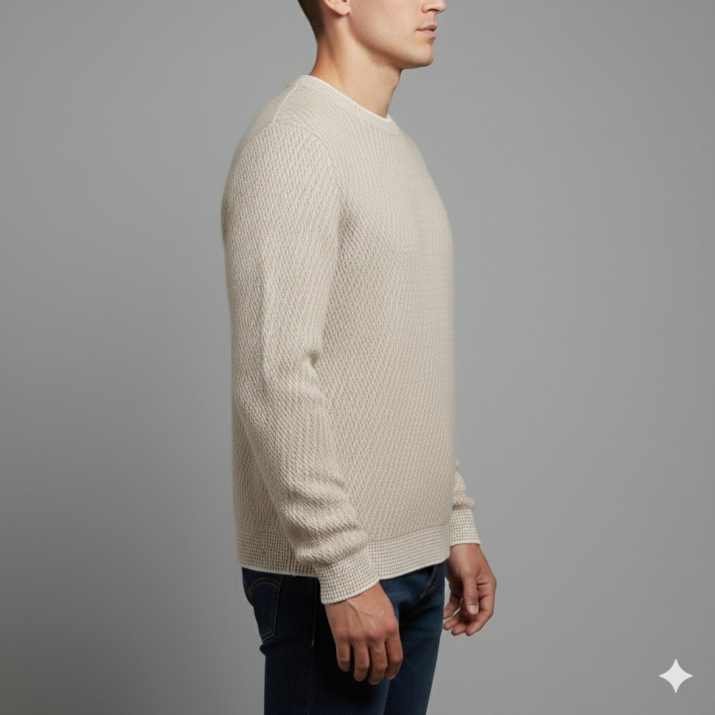 Gavin Men’s Knit Sweater – Soft Ribbed Crewneck Pullover