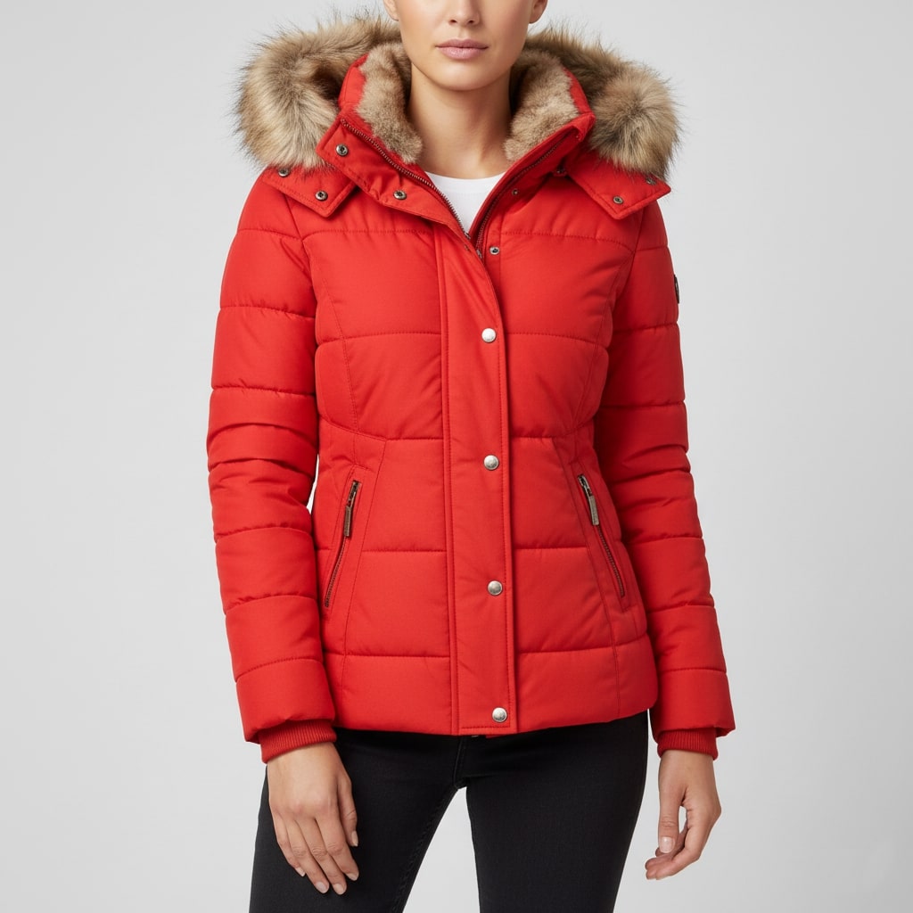 Victoria Women’s Winter Jacket – Insulated Zip-Up Hooded Jacket