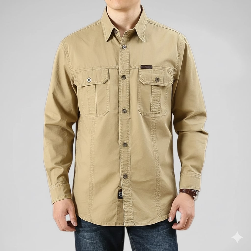 Boris Men’s Long Sleeve Shirt – Durable Cotton Shirt for Everyday Adventures
