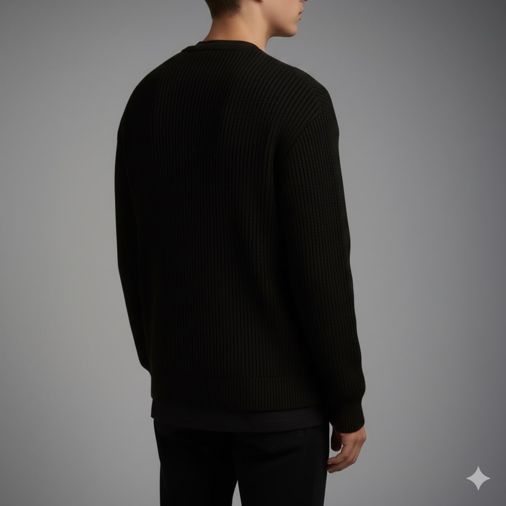 Jayden Men’s Knit Cardigan – Zip Up Sweater with Textured Knit & Patch Pockets