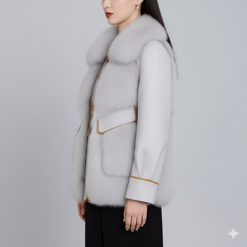 Lea Women’s Plush Fur Coat – Luxurious Winter Jacket with Toggle Closure