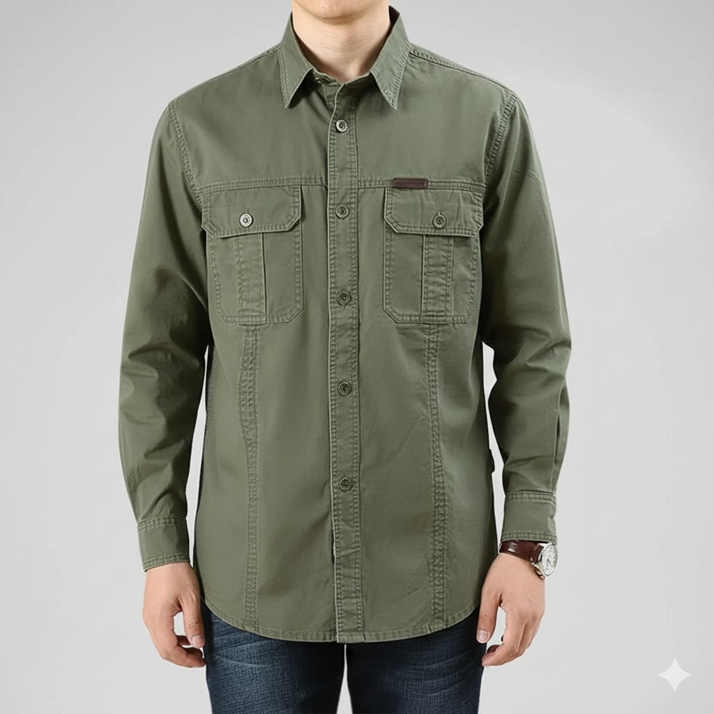 Boris Men’s Long Sleeve Shirt – Durable Cotton Shirt for Everyday Adventures