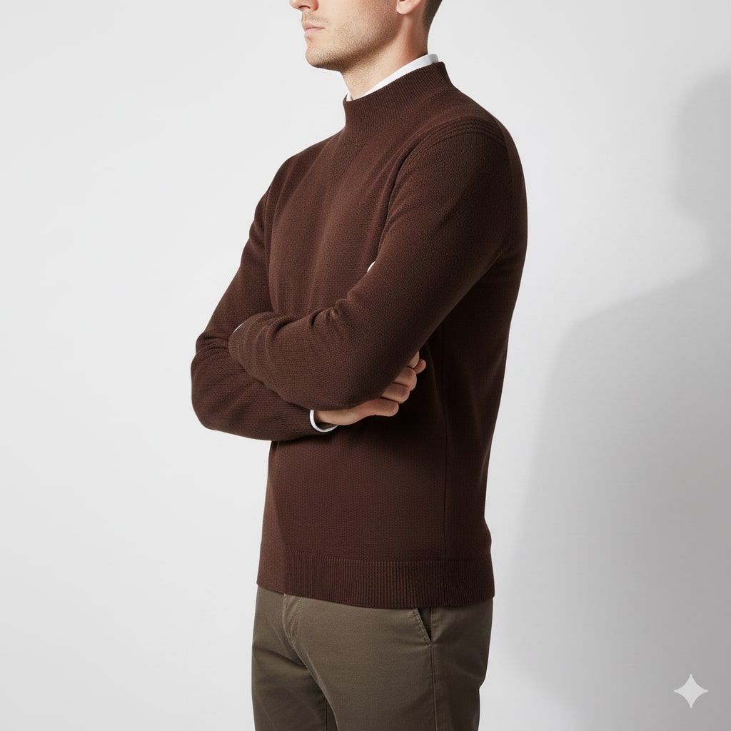 Thomas Men’s Knit Sweater – Soft Ribbed Crewneck Pullover