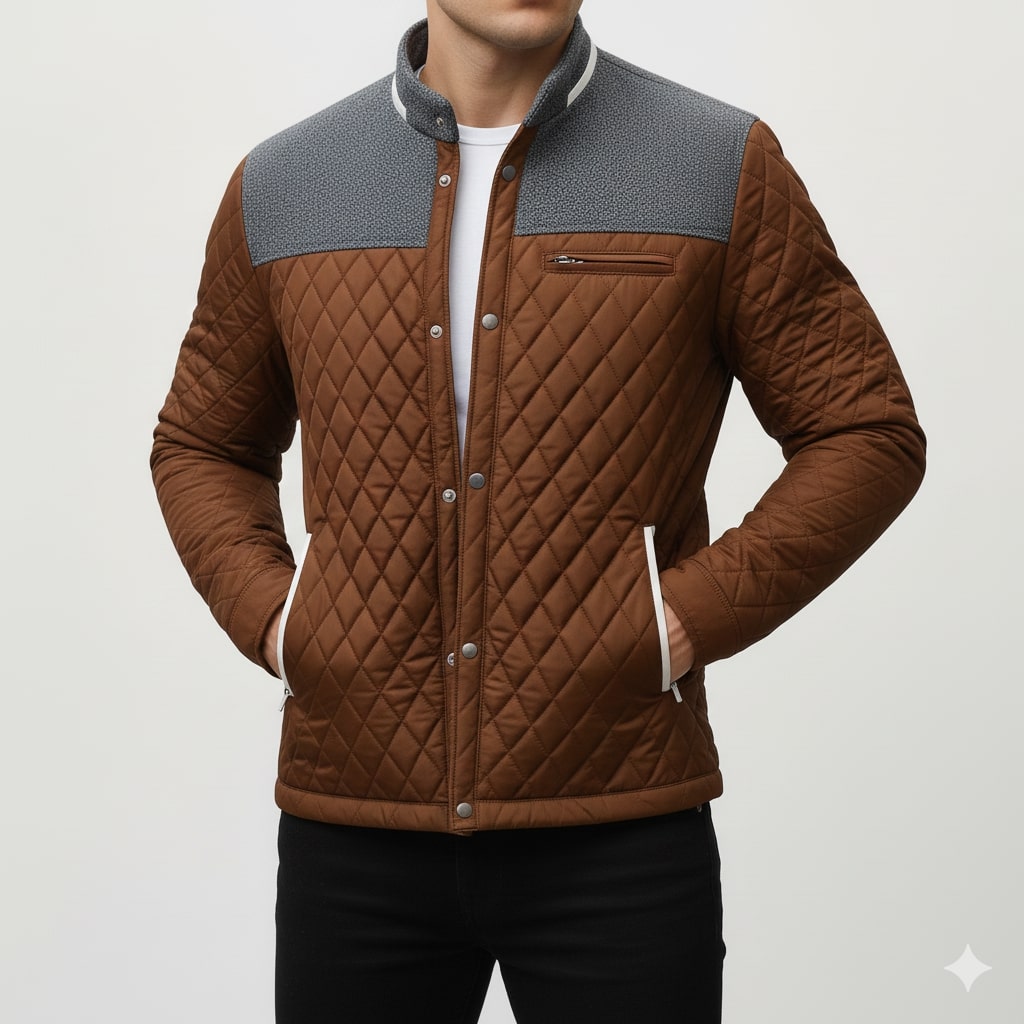 Gabriel Men’s Puffer Jacket – Lightweight Quilted Zip-Up Jacket