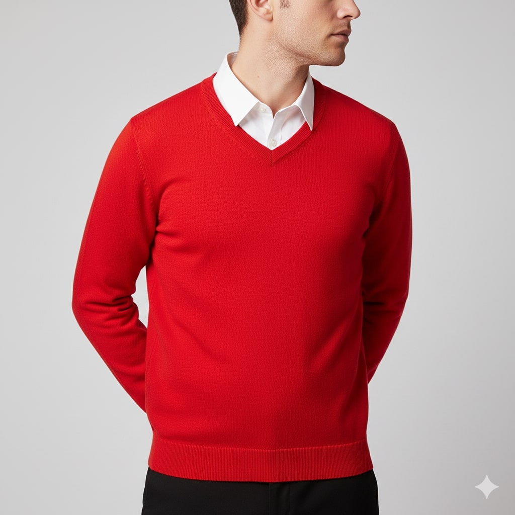 Onur Men’s Knit Sweater – Lightweight V-Neck Pullover