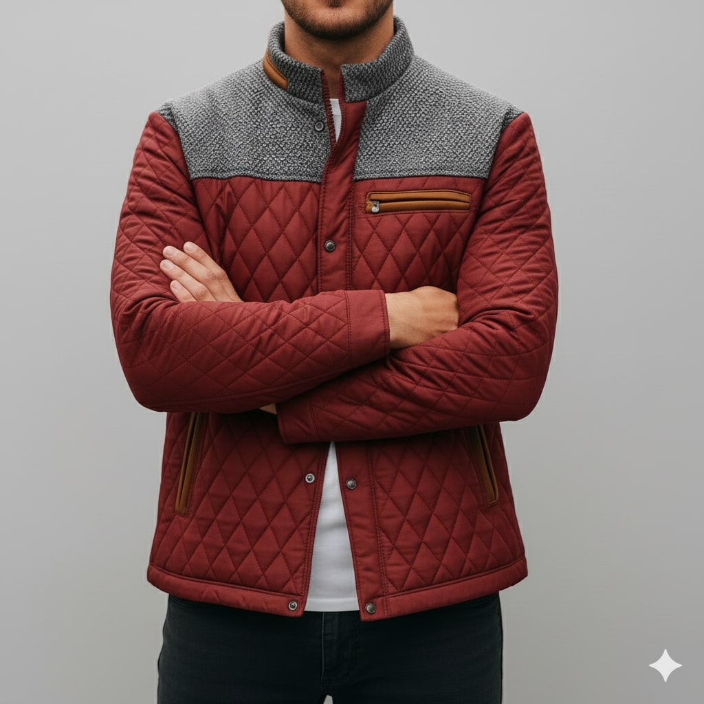 Gabriel Men’s Puffer Jacket – Lightweight Quilted Zip-Up Jacket