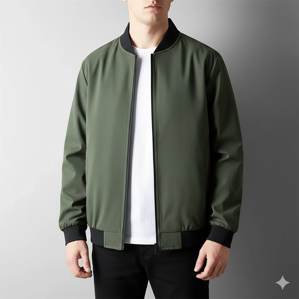 Arda Men’s Bomber Jacket – Wind-Resistant Softshell Lightweight Jacket