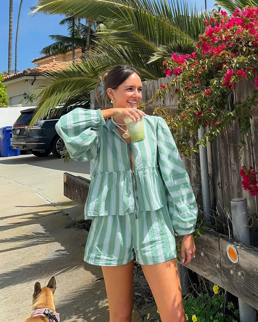 Tess | Elegant Summer Striped Set