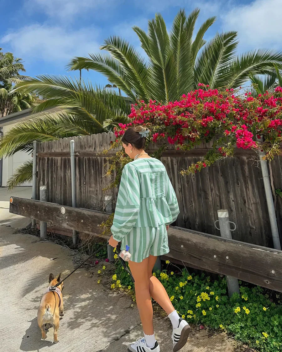 Tess | Elegant Summer Striped Set