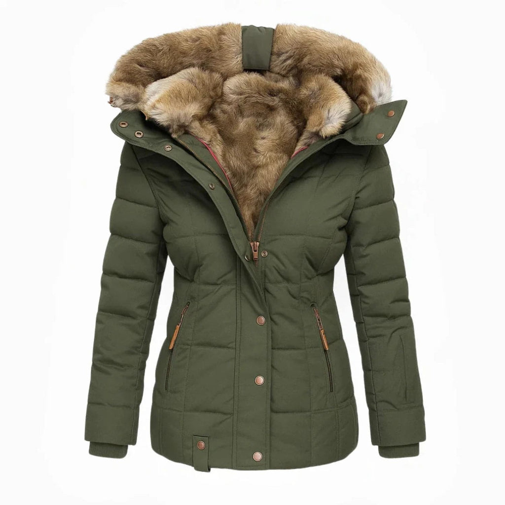 Victoria Women’s Winter Jacket – Insulated Zip-Up Hooded Jacket