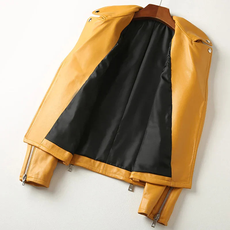 Elin Women’s Leather Jacket – Smooth Leather with Tailored Structured Fit