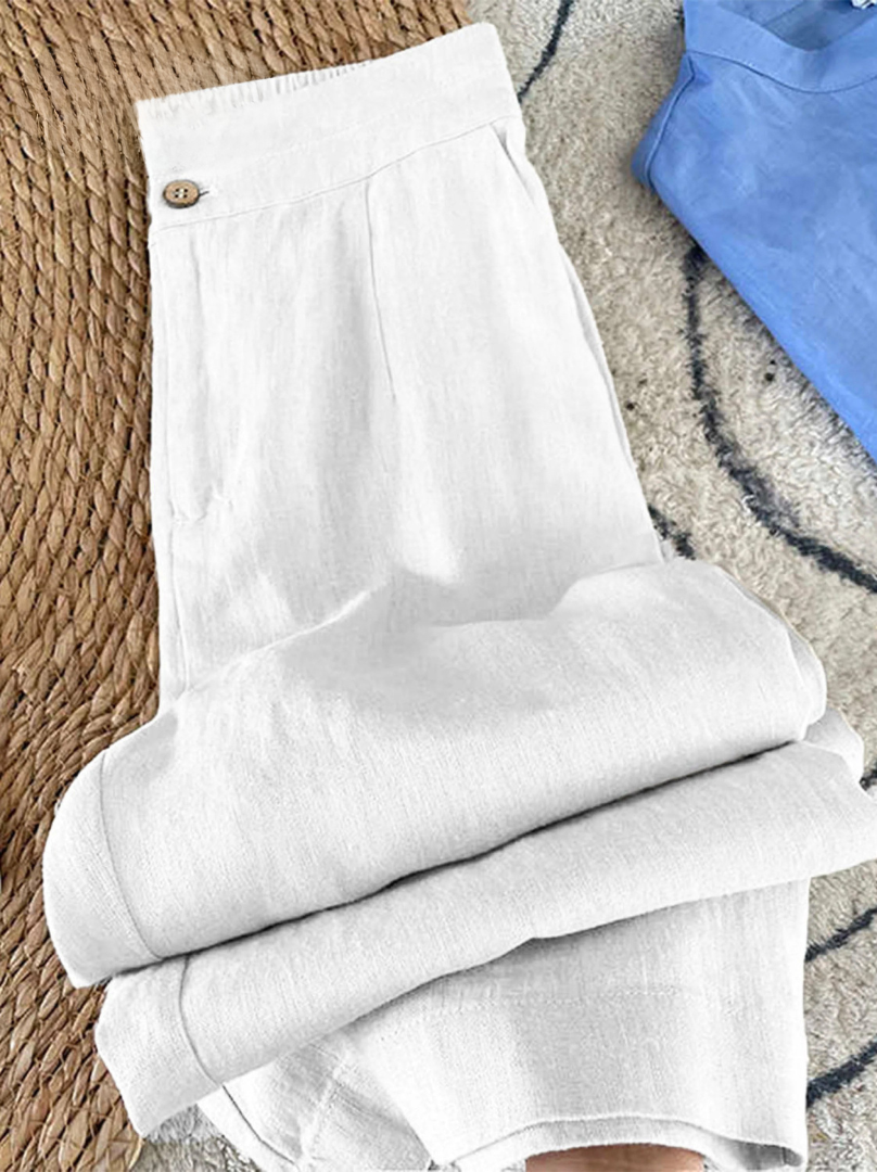 Victoria | Linen Wide Leg Trousers