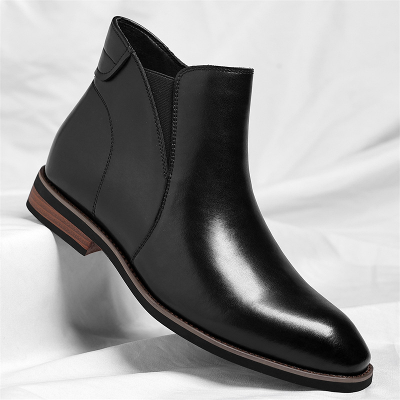 Bruno Men’s Chelsea Boots – Genuine Leather Slip-On Boots with Cushioned Insole