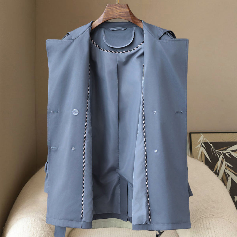 Veronica Women’s Trench Coat – Slim Fit Cotton Blend Double-Breasted Design