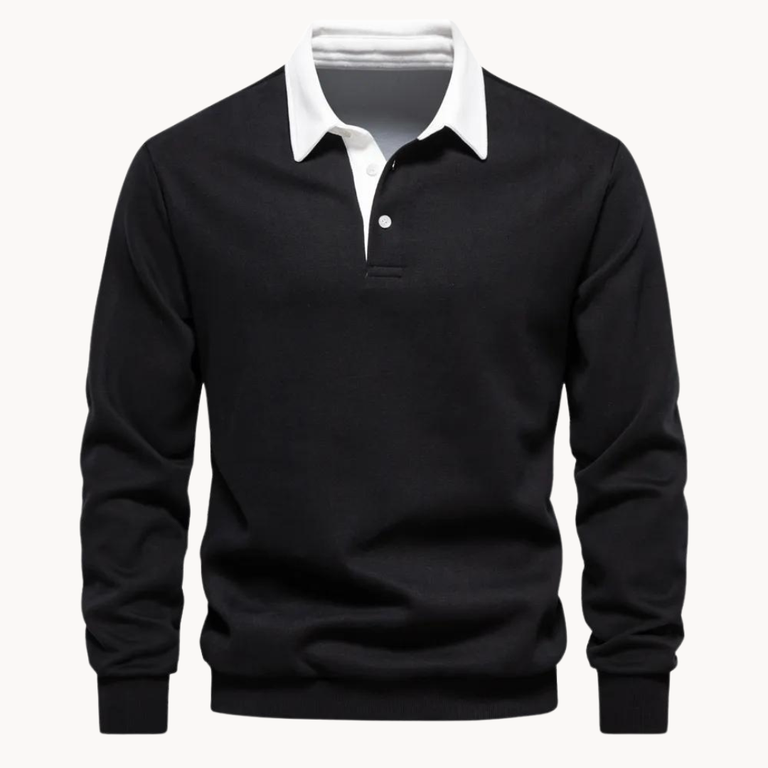Manuel | Men’s Contrast Collar Long Sleeve Sweatshirt