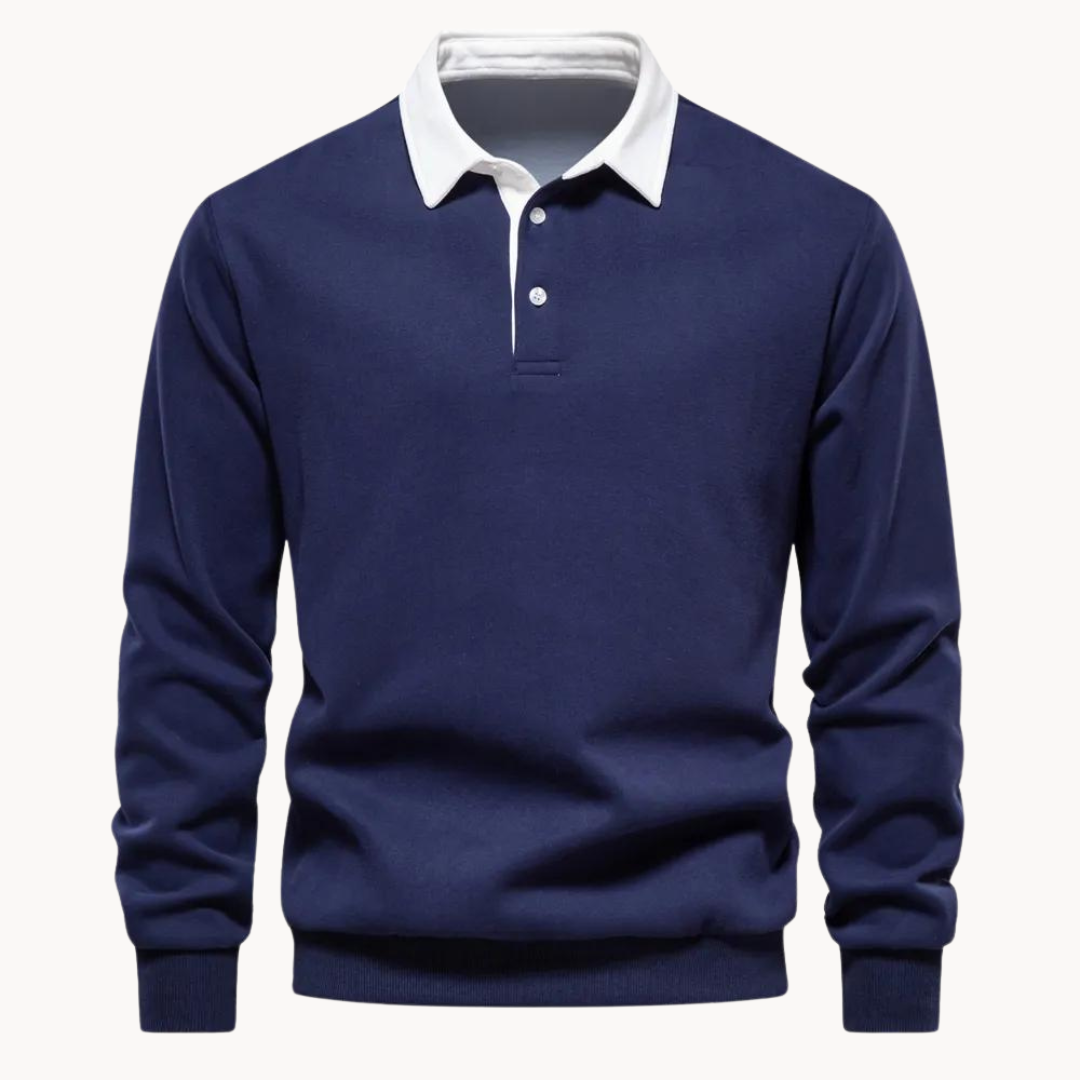 Manuel | Men’s Contrast Collar Long Sleeve Sweatshirt
