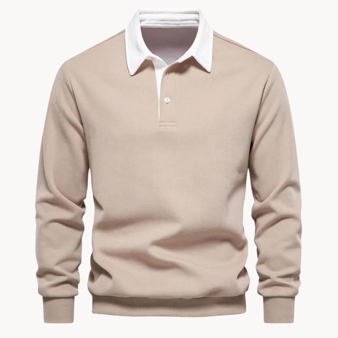 Manuel | Men’s Contrast Collar Long Sleeve Sweatshirt