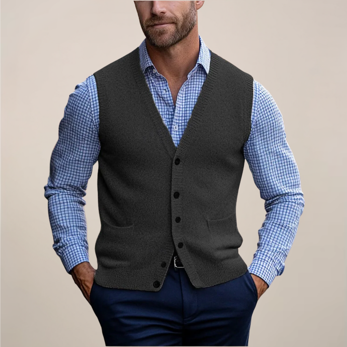 Luka | Men’s Spring Buttoned Knit Vest