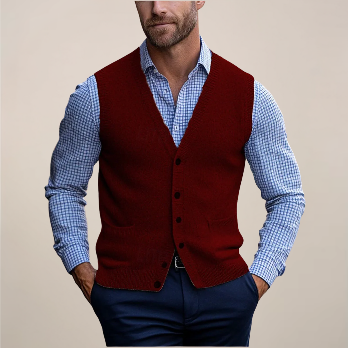 Luka | Men’s Spring Buttoned Knit Vest