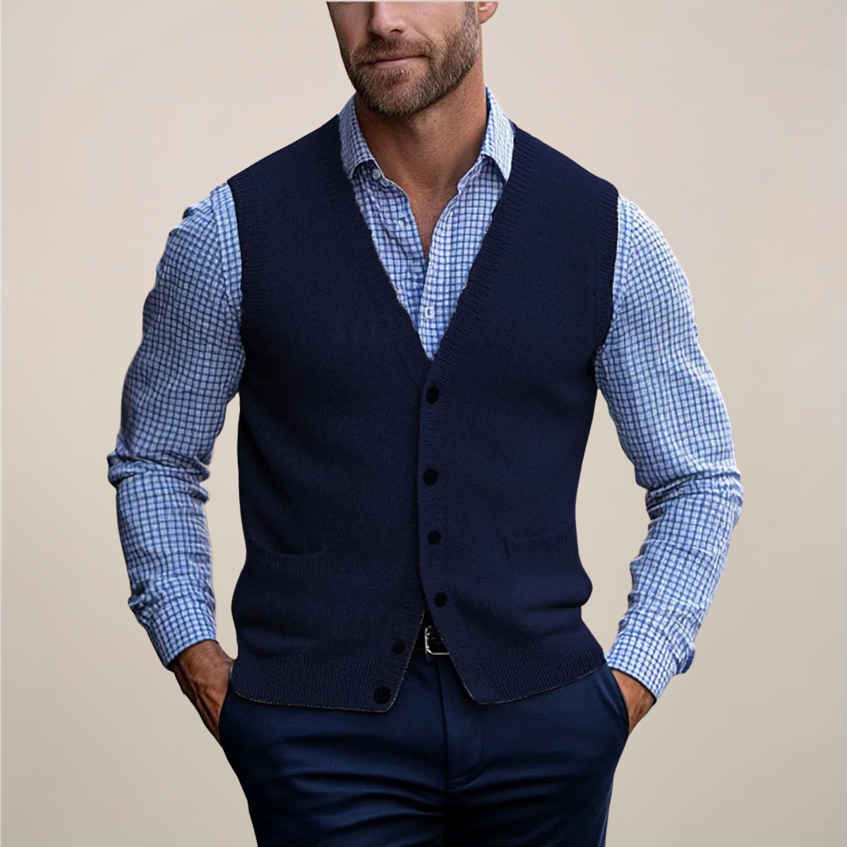 Luka | Men’s Spring Buttoned Knit Vest