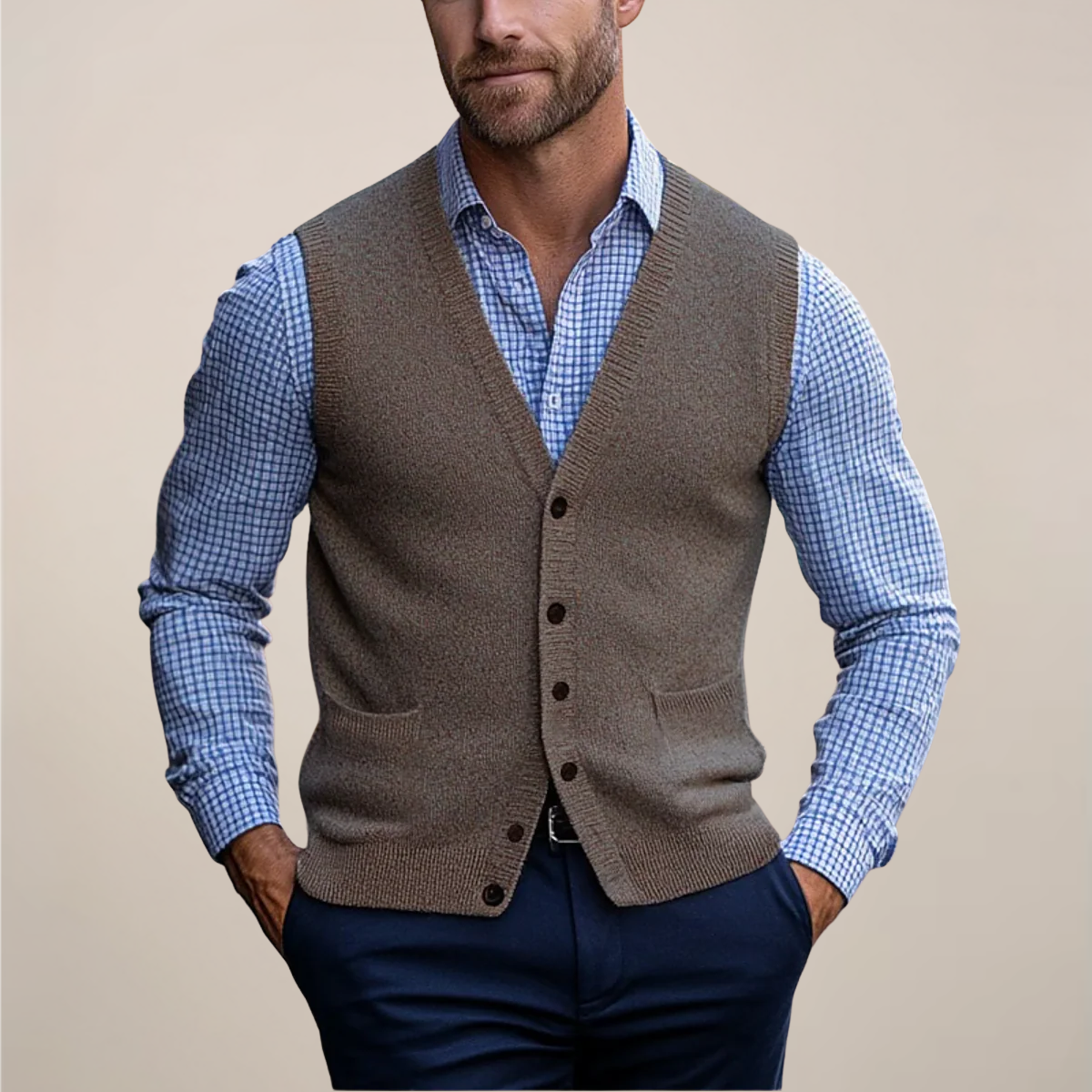 Luka | Men’s Spring Buttoned Knit Vest