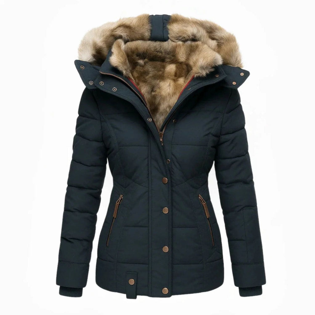 Victoria Women’s Winter Jacket – Insulated Zip-Up Hooded Jacket