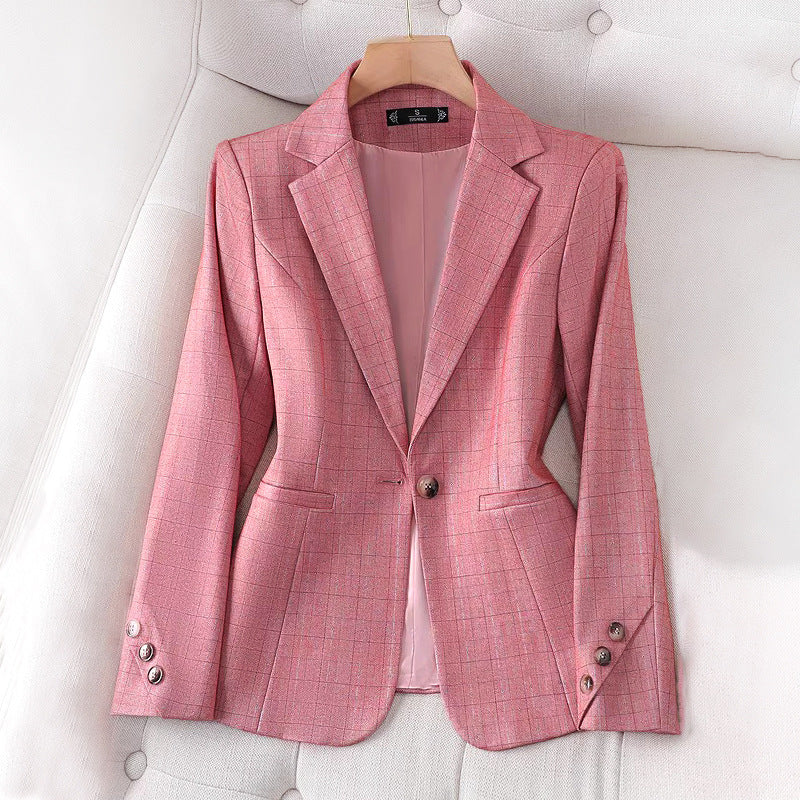 Beatrice | Women's Blazer with Grid Pattern