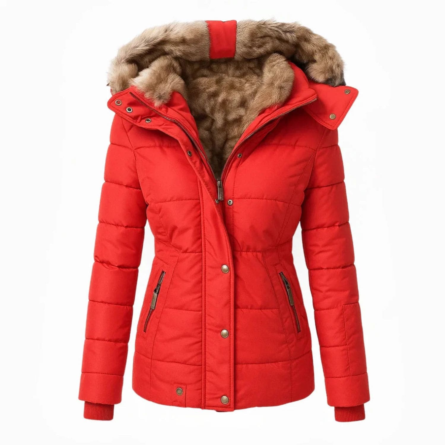 Victoria Women’s Winter Jacket – Insulated Zip-Up Hooded Jacket