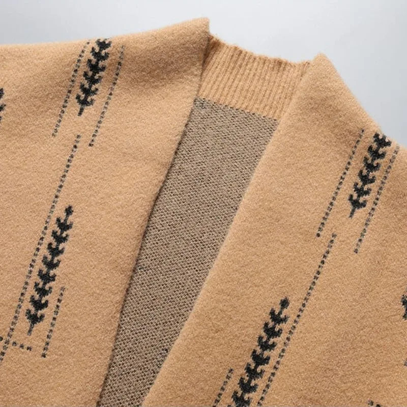 Cyril Men’s Knit Cardigan – Open-Front Design with Relaxed Fit