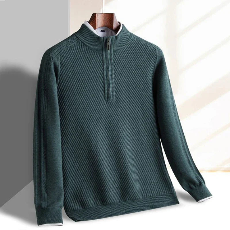 Guillaume Men’s Quarter-Zip Sweater – Soft Knit Pullover with Lightweight Layerable Comfort