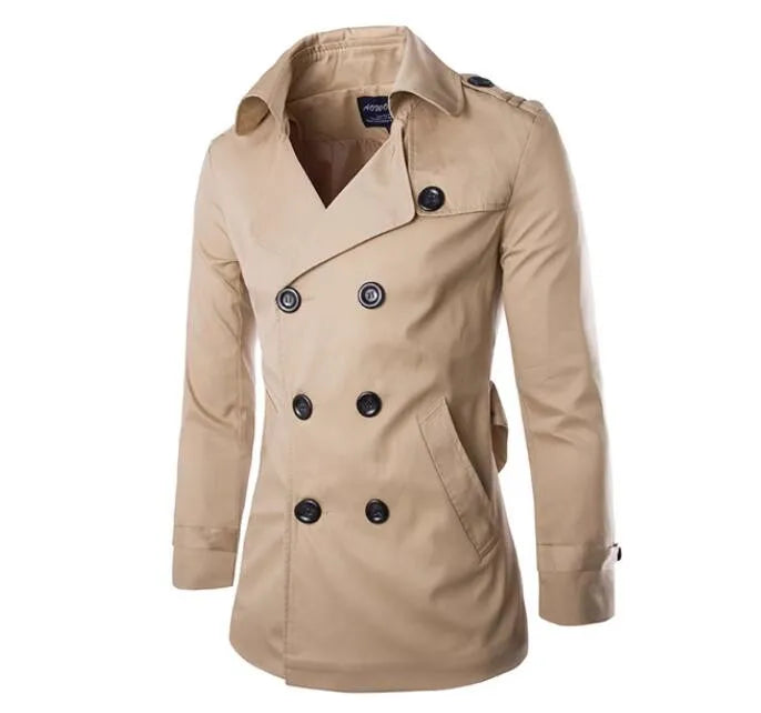 Grayson | Men's Double-Breasted Trench Coat for Fall