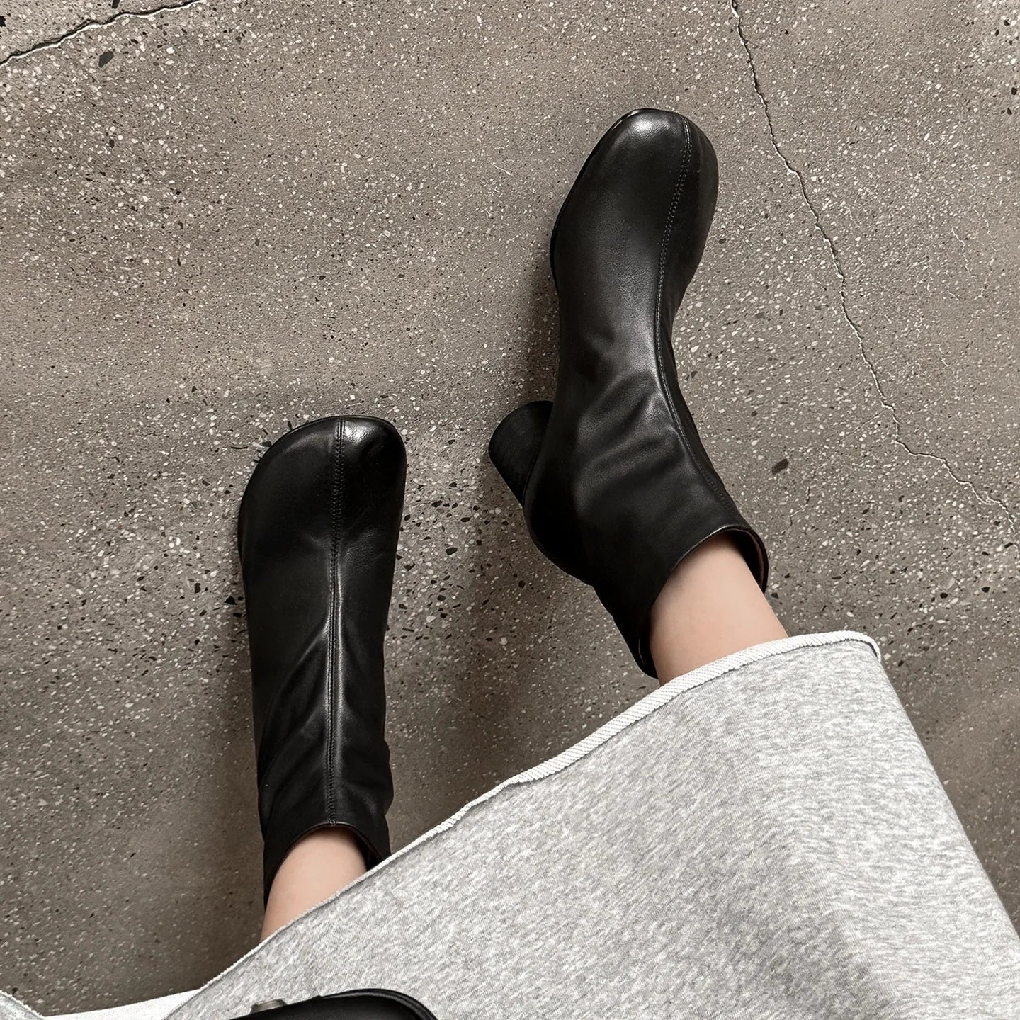 Maria Women’s Leather Ankle Boots – Cushioned Block Heel Booties for All-Day Wear