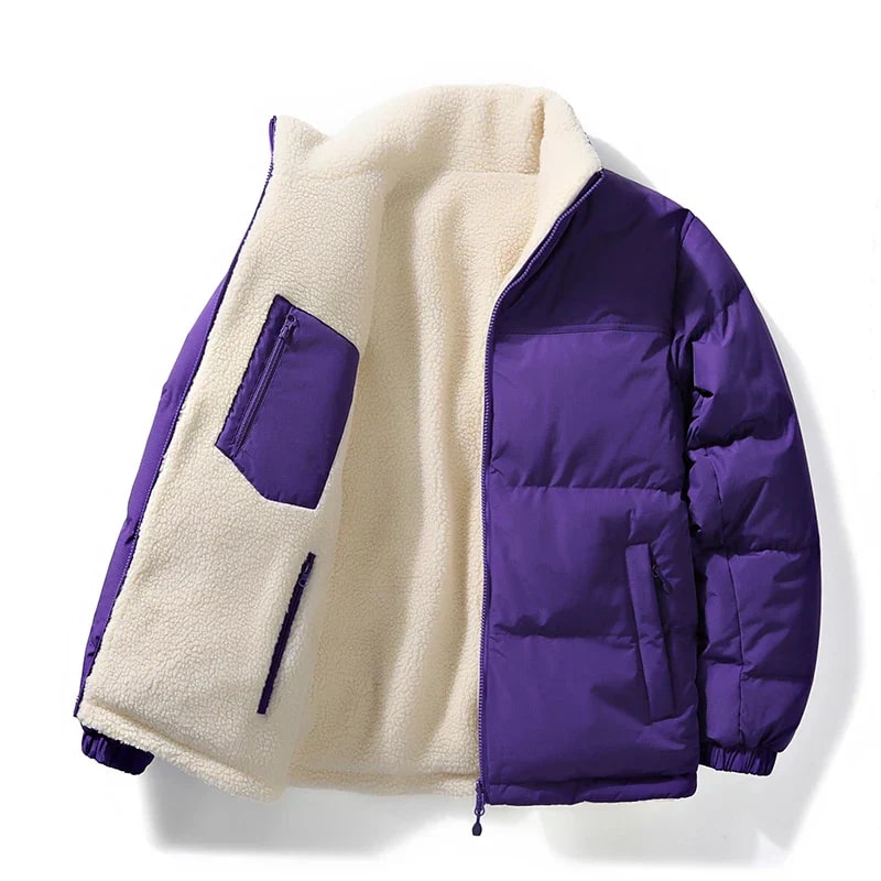 Ruben Men’s Reversible Puffer Jacket – Sherpa Fleece & Quilted Jacket