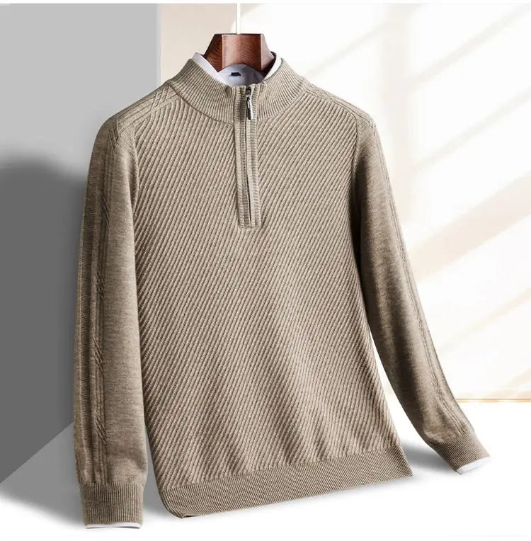 Guillaume Men’s Quarter-Zip Sweater – Soft Knit Pullover with Lightweight Layerable Comfort