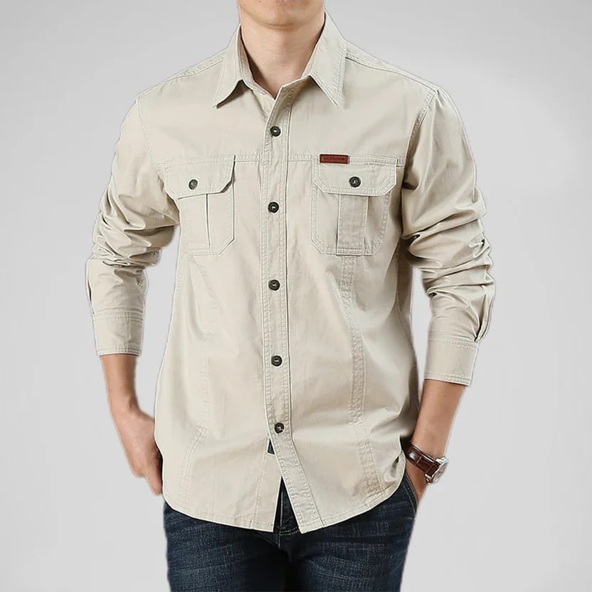 Boris Men’s Long Sleeve Shirt – Durable Cotton Shirt for Everyday Adventures
