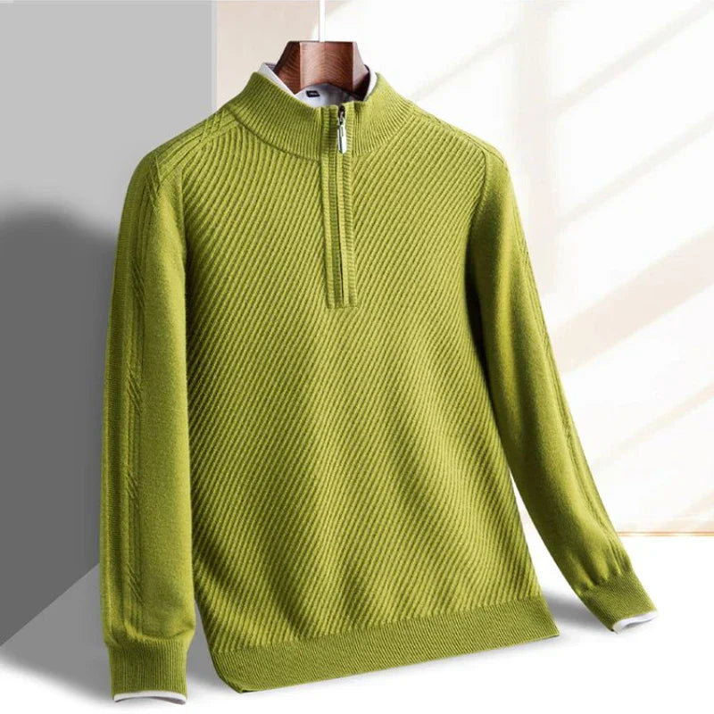 Guillaume Men’s Quarter-Zip Sweater – Soft Knit Pullover with Lightweight Layerable Comfort