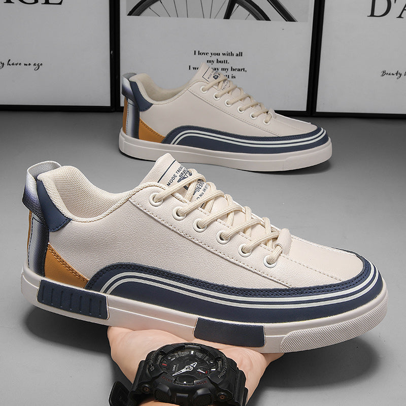 Dominic Men’s Leather Sneakers – Genuine Italian Leather Casual Shoes