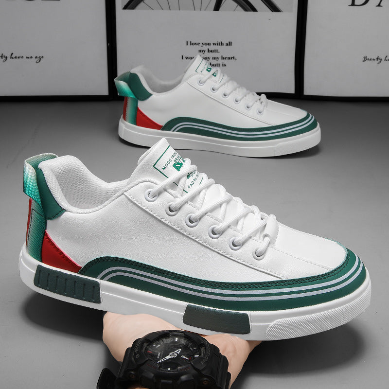 Dominic Men’s Leather Sneakers – Genuine Italian Leather Casual Shoes