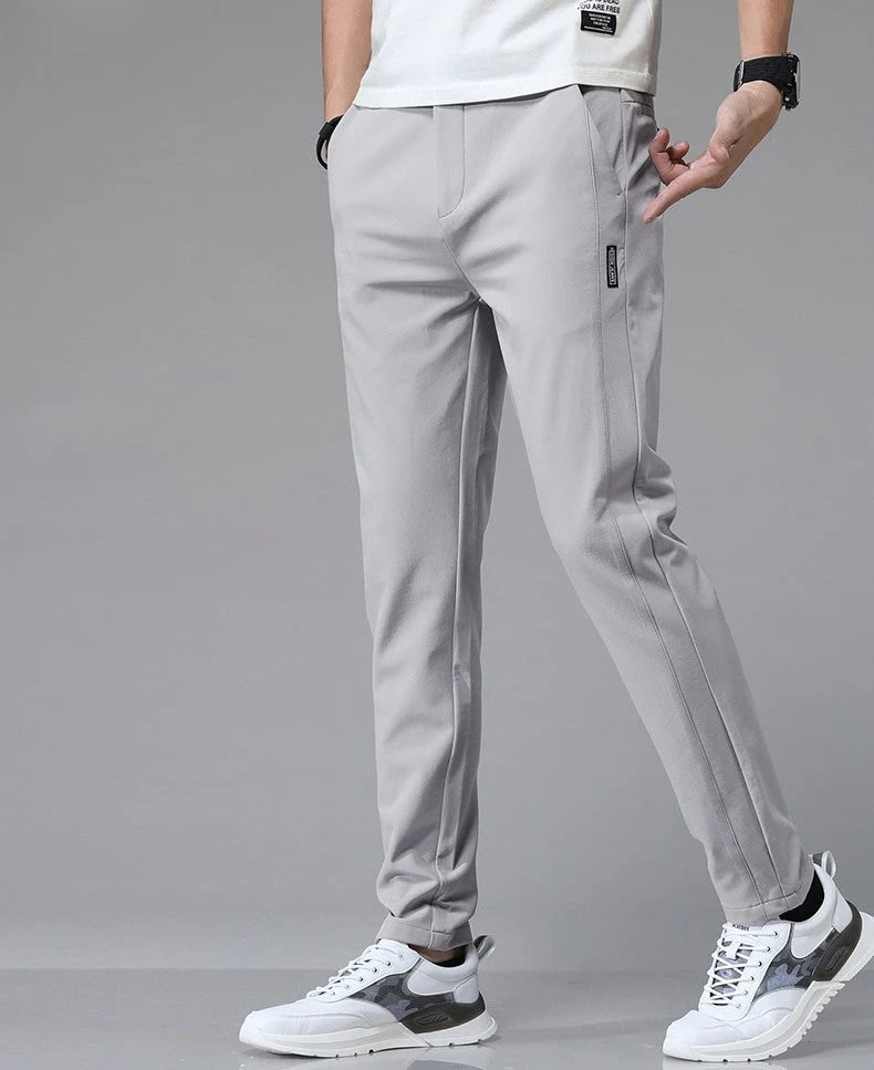 Everett Men’s Stretch Tapered Pants – Four-Way Stretch Fabric Pants