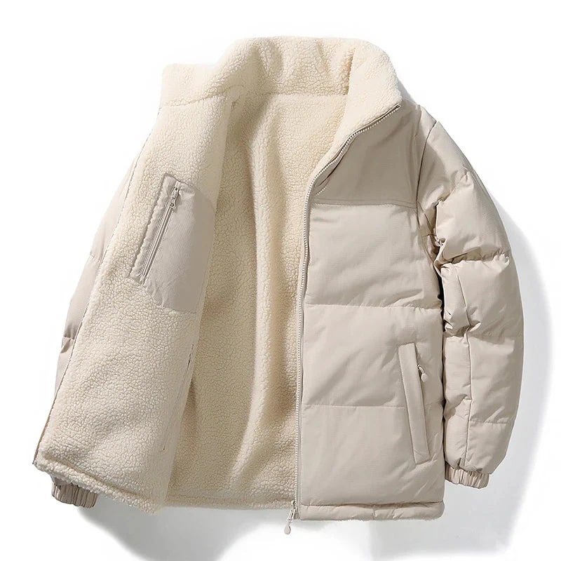 Ruben Men’s Reversible Puffer Jacket – Sherpa Fleece & Quilted Jacket