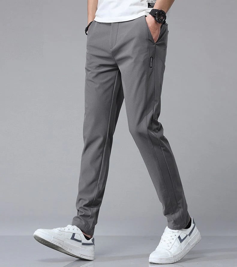 Everett Men’s Stretch Tapered Pants – Four-Way Stretch Fabric Pants