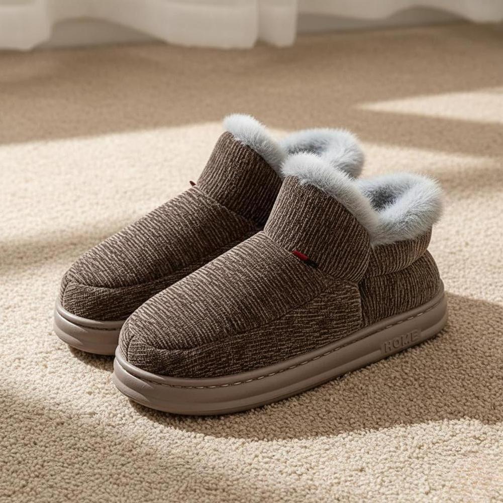 Laura Women's Slipper Boots – Plush Fleece High-Cuff Winter Boots