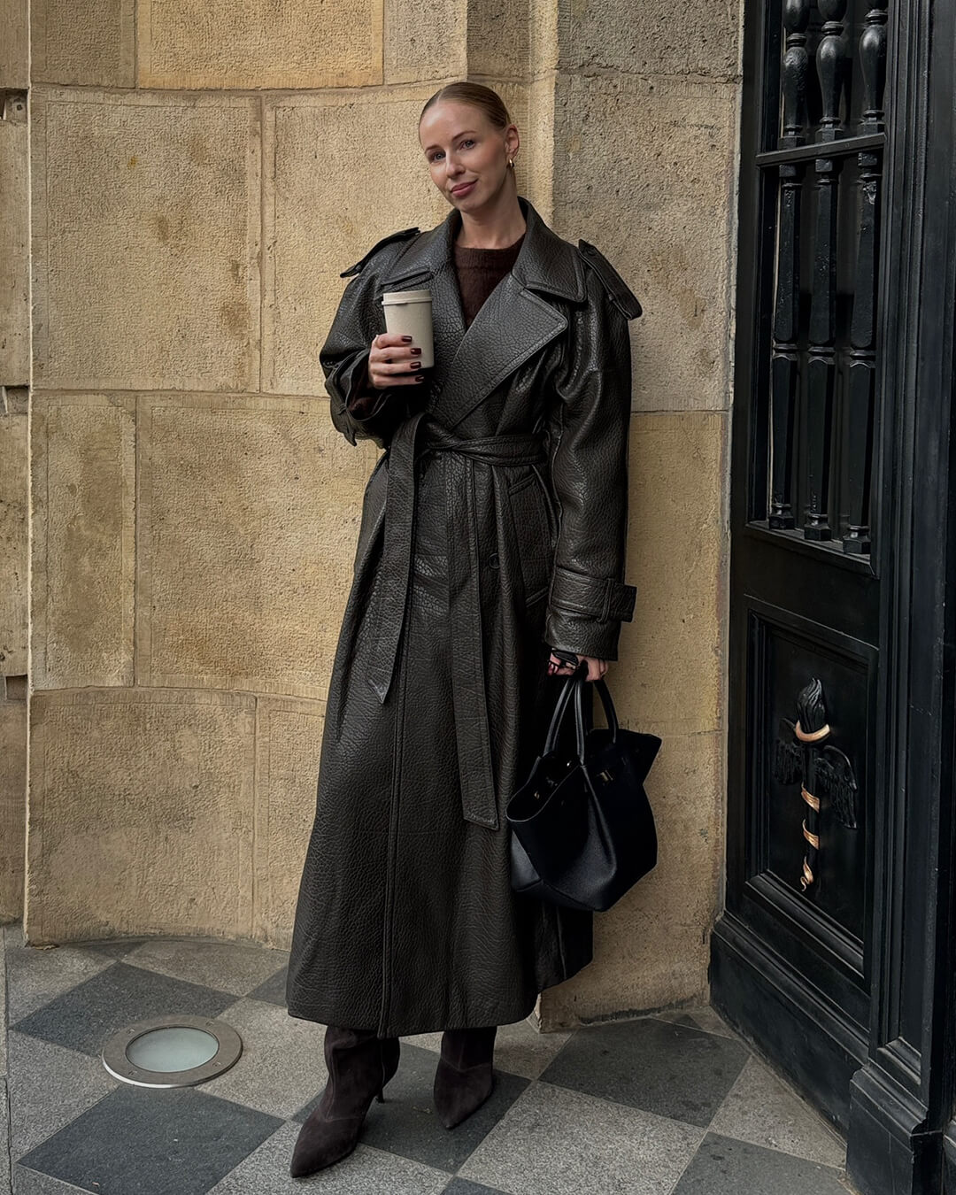 Anouk | Women’s Winter Long Trench Leather Coat