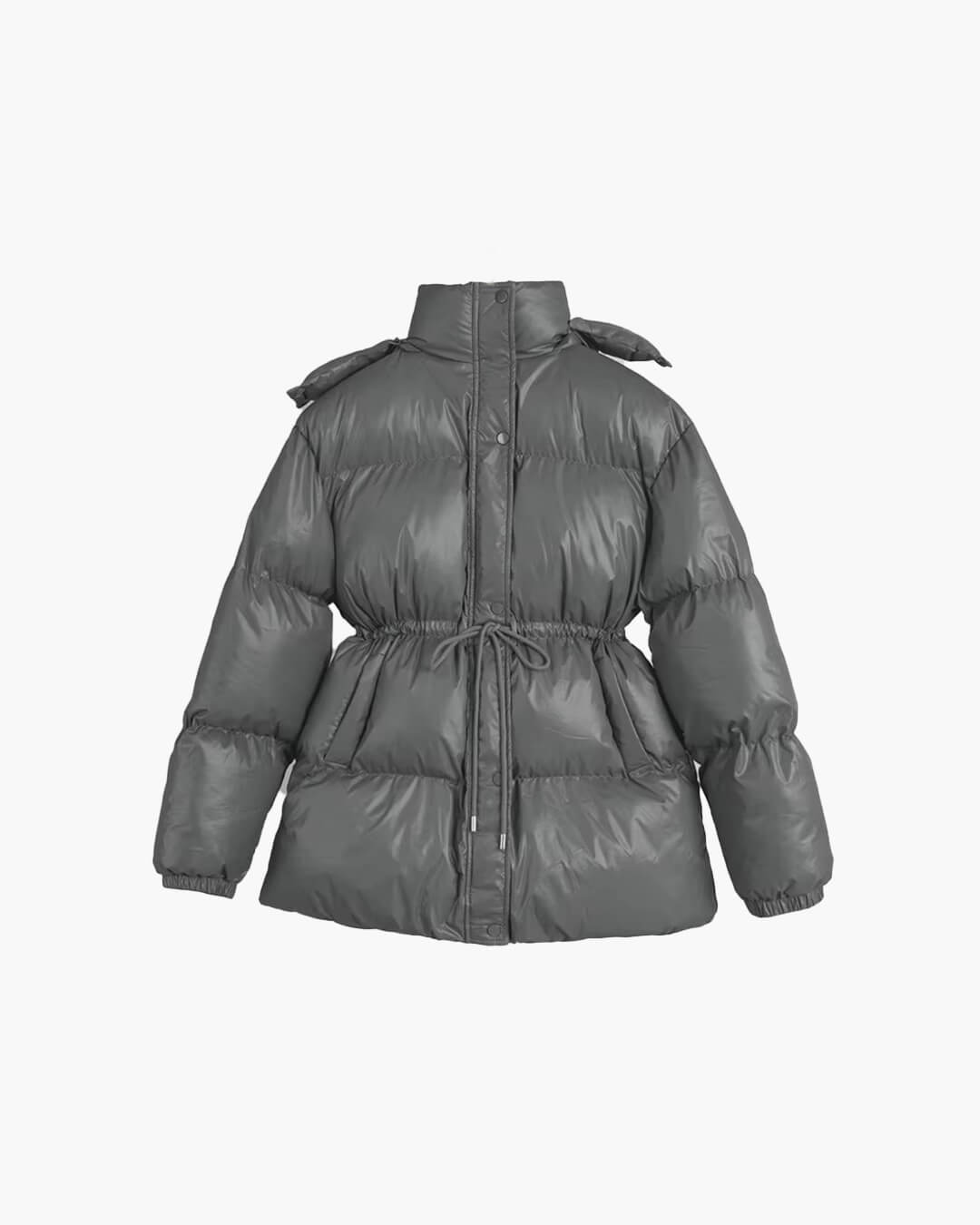 Rémi | Winter Drawstring Shiny Puffer Jacket