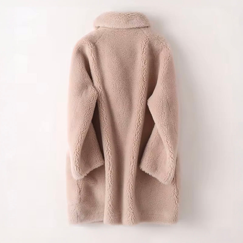 Lotte Forte Women’s Oversized Shearling Coat – Luxe Warmth with Statement Lapels