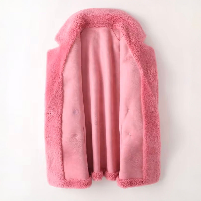 Lotte Forte Women’s Oversized Shearling Coat – Luxe Warmth with Statement Lapels