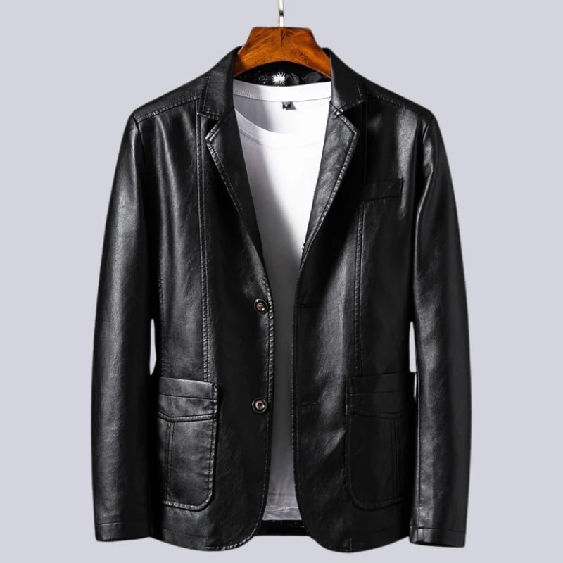 Maxime Men’s Leather Jacket – Premium Smooth Leather with Cotton Lining