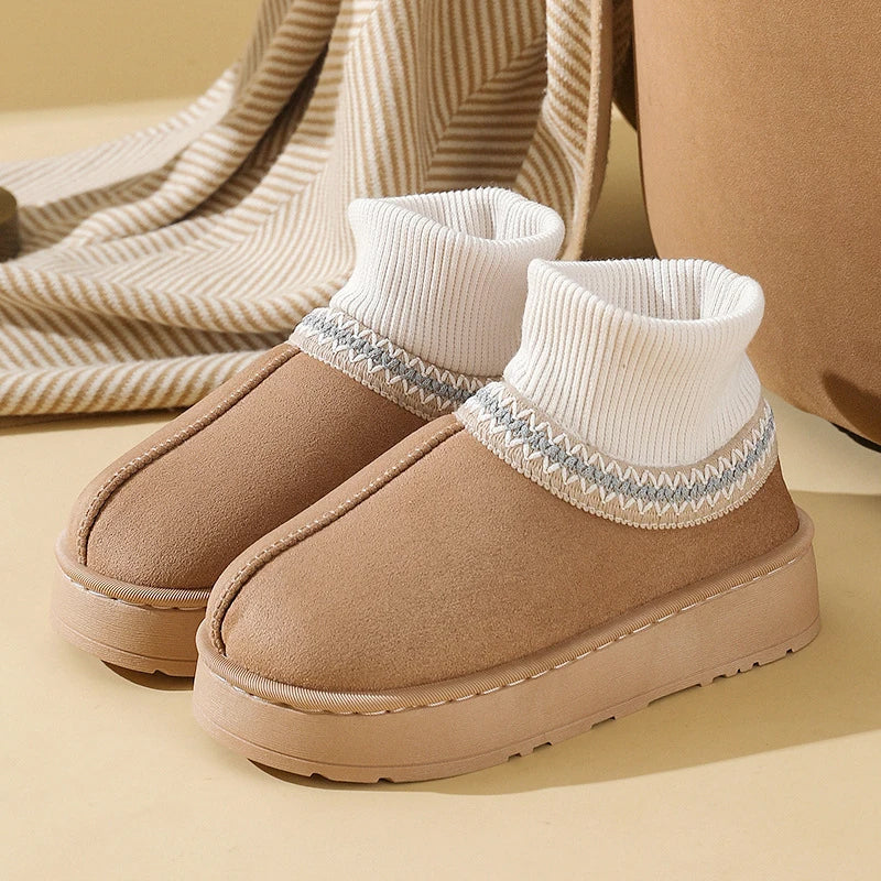 Andrea Women’s Plush Ankle Slipper Boots – Soft Cozy Indoor Footwear