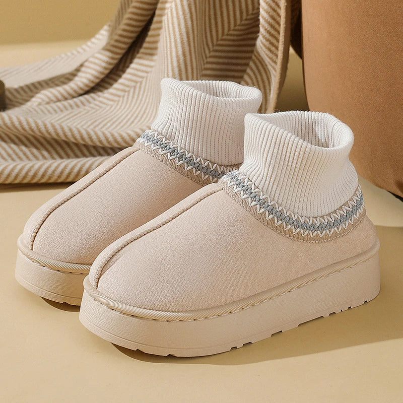 Andrea Women’s Plush Ankle Slipper Boots – Soft Cozy Indoor Footwear